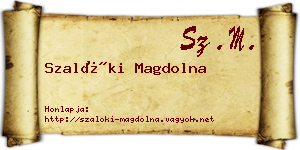 Szalóki Magdolna névjegykártya